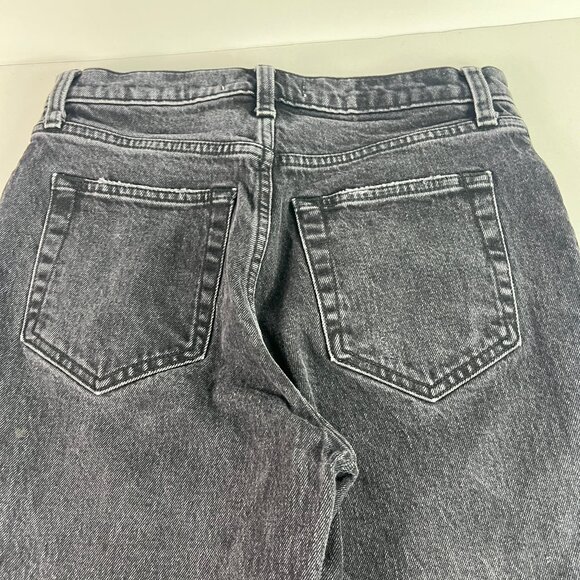 Abercrombie Fitch Jeans Womens 28x27* 90s Straight High Rise Black Denim Tag 27S - Picture 10 of 16